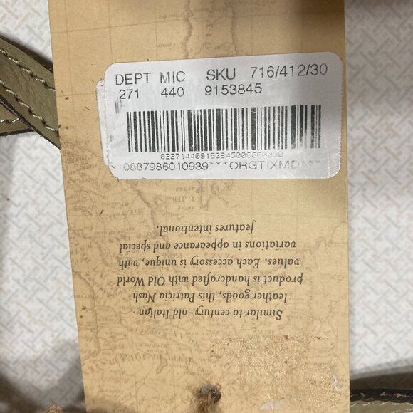 NWT Patricia Nash Small Latice Leather Olive Brown Oil Rubbed Crossbody - Picture 3 of 14